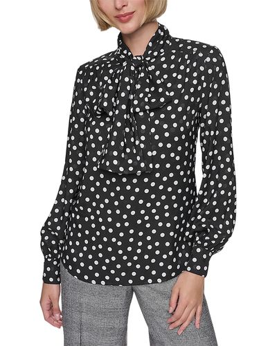 Sonia Rykiel Sonia Rykiel Printed Bow Tie Long Sleeve Blouse