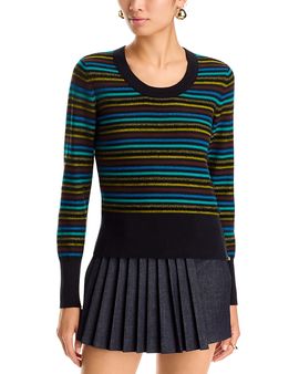 Sonia Rykiel Sonia Rykiel St. Germain Cotton Combo Stripe Poor Boy Sweater