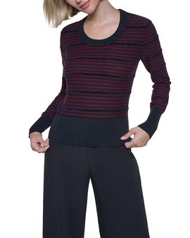 Sonia Rykiel Sonia Rykiel Striped Cotton Scoop Neck Sweater