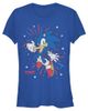 Sonic the Hedgehog Juniors Sonic the Hedgehog 4th of July Fireworks T Shirt - 1