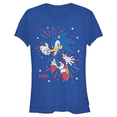 Sonic the Hedgehog Juniors Sonic the Hedgehog 4th of July Fireworks T Shirt