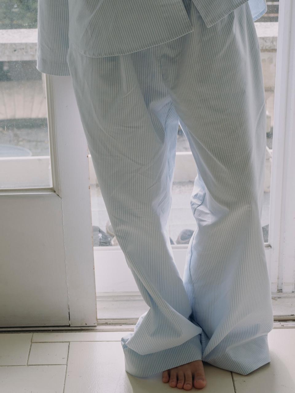 SOOPUI Striped Organic Cotton Pajama Bottoms