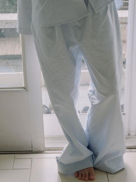 SOOPUI Striped Organic Cotton Pajama Bottoms