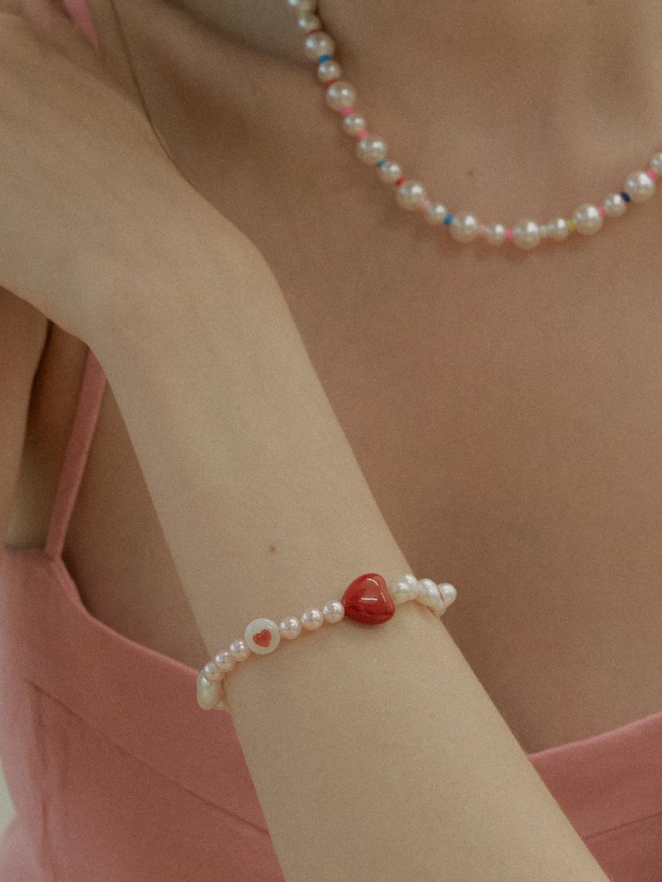 Sophiamor 110 Heart Bracelet [Red]