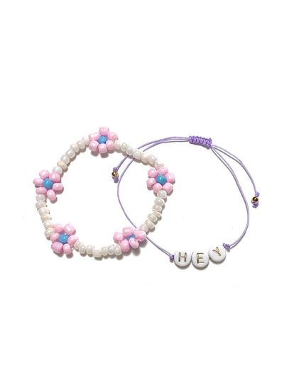 Sophiamor Shiny Flower Set 2 Bracelet