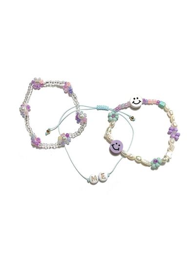 Sophiamor Shiny Flower Set 3 Bracelet