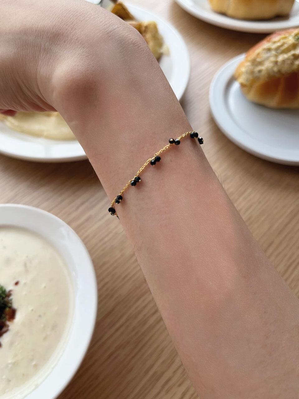 Sophiamor [Silver 925] Black Gold Bracelet