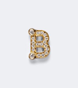 Sophie Bille Brahe Sophie Bille Brahe Initial Petite B 18kt gold single earring with diamonds