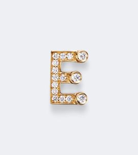 Sophie Bille Brahe Sophie Bille Brahe Initial Petite E 18kt gold single earring with diamonds