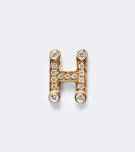 Sophie Bille Brahe Sophie Bille Brahe Initial Petite H 18kt gold single earring with diamonds