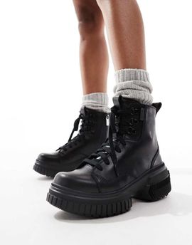 Sorel Sorel ONA AVE WP waterproof lace up leather boots in black