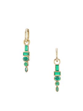 Sorellina Women's Monroe 18K Gold & Blue Sapphire Totem Huggie Hoop Earrings