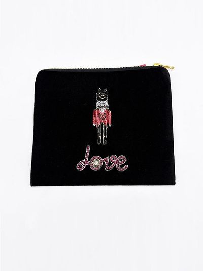 SO`SALT Citrus Velvet Beaded Pouch (CU4D123001)