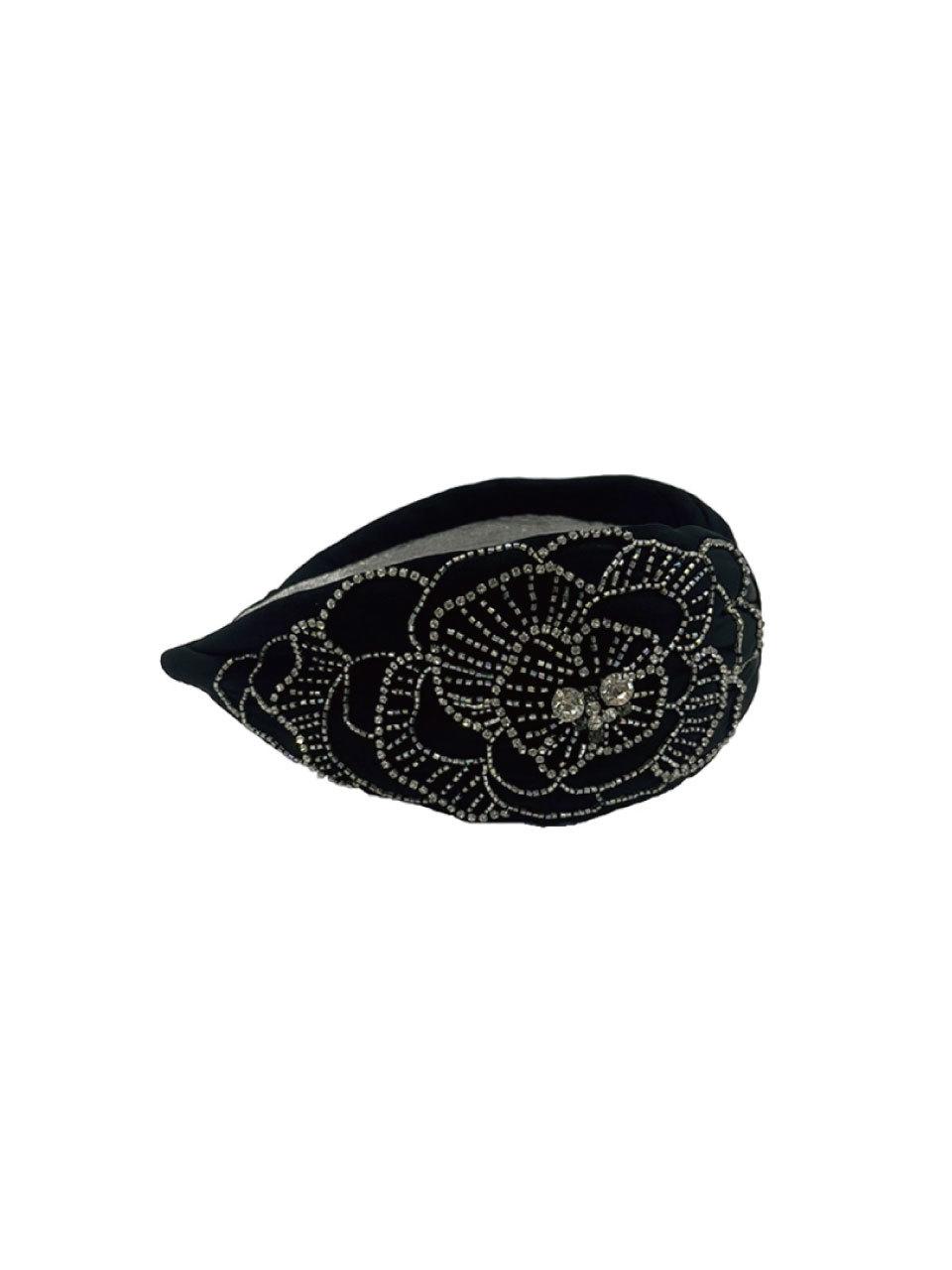SO`SALT Crystal-Beaded Camellia Handcrafted Hairband (NJ2B112030)