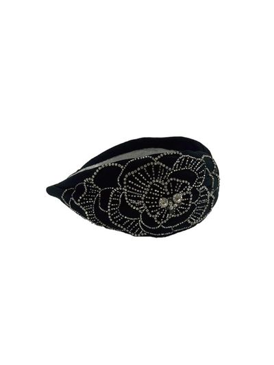 SO`SALT Crystal-Beaded Camellia Handcrafted Hairband (NJ2B112030)