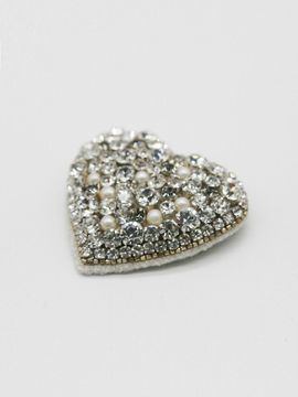 SO`SALT Wool Cotton Glass Stone Brooch [Beige] (CU3D126001)