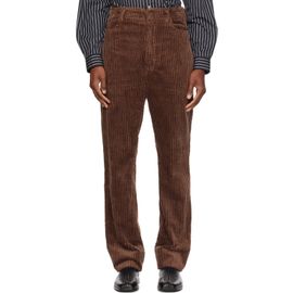 SOSHIOTSUKI SOSHIOTSUKI Brown Heavy Wale High Waist Trousers
