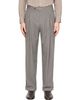 SOSHIOTSUKI SOSHIOTSUKI Gray Double Inverted Tuck Trousers - 1