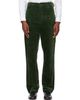 SOSHIOTSUKI SOSHIOTSUKI Green Heavy Wale High Waist Trousers - 1