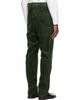 SOSHIOTSUKI SOSHIOTSUKI Green Heavy Wale High Waist Trousers - 3