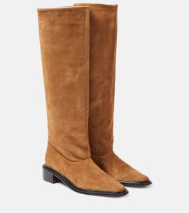 Souliers Martinez Souliers Martinez Bertran suede knee-high boots