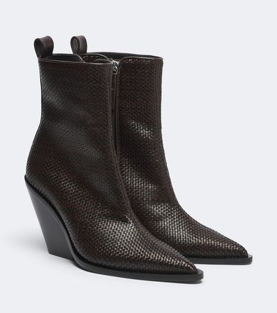 Souliers Martinez Souliers Martinez Colorado woven leather ankle boots