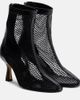 Souliers Martinez Souliers Martinez Fira leather-trimmed fishnet ankle boots - 1