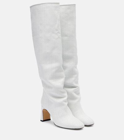 Souliers Martinez Souliers Martinez Roberta woven leather knee-high boots