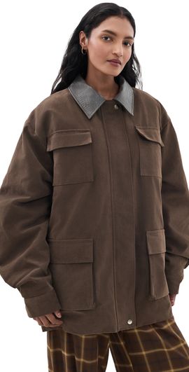 Source Unknown Source Unknown Baia Fleece Barn Jacket Brown
