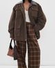 Source Unknown Source Unknown Baia Fleece Barn Jacket Brown - 5