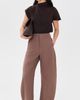 Source Unknown Source Unknown Edolo Barrel Leg Trousers Brown - 5