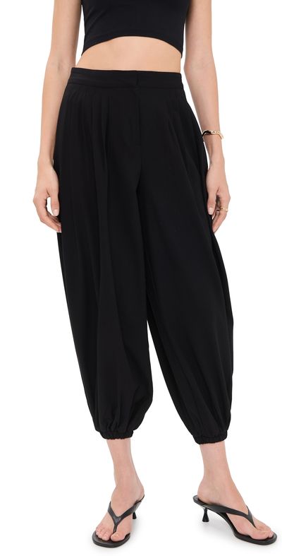 Source Unknown Source Unknown Giacca Ruched Balloon Leg Trousers Black