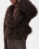 Source Unknown Source Unknown Hathi Belted Faux Fur Jacket Brown - 2