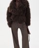Source Unknown Source Unknown Hathi Belted Faux Fur Jacket Brown - 5