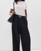 Source Unknown Source Unknown Matteo Belted Tuck Trousers Black - 5