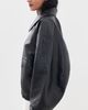 Source Unknown Source Unknown Rioni Faux Fur Collar Bomber Jacket Black - 4