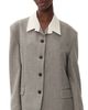 Source Unknown Source Unknown Suki Collar Blazer Grey One - 1