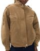 Source Unknown Source Unknown Tova Faux Suede Bomber Jacket Khaki - 1