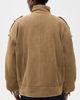 Source Unknown Source Unknown Tova Faux Suede Bomber Jacket Khaki - 3