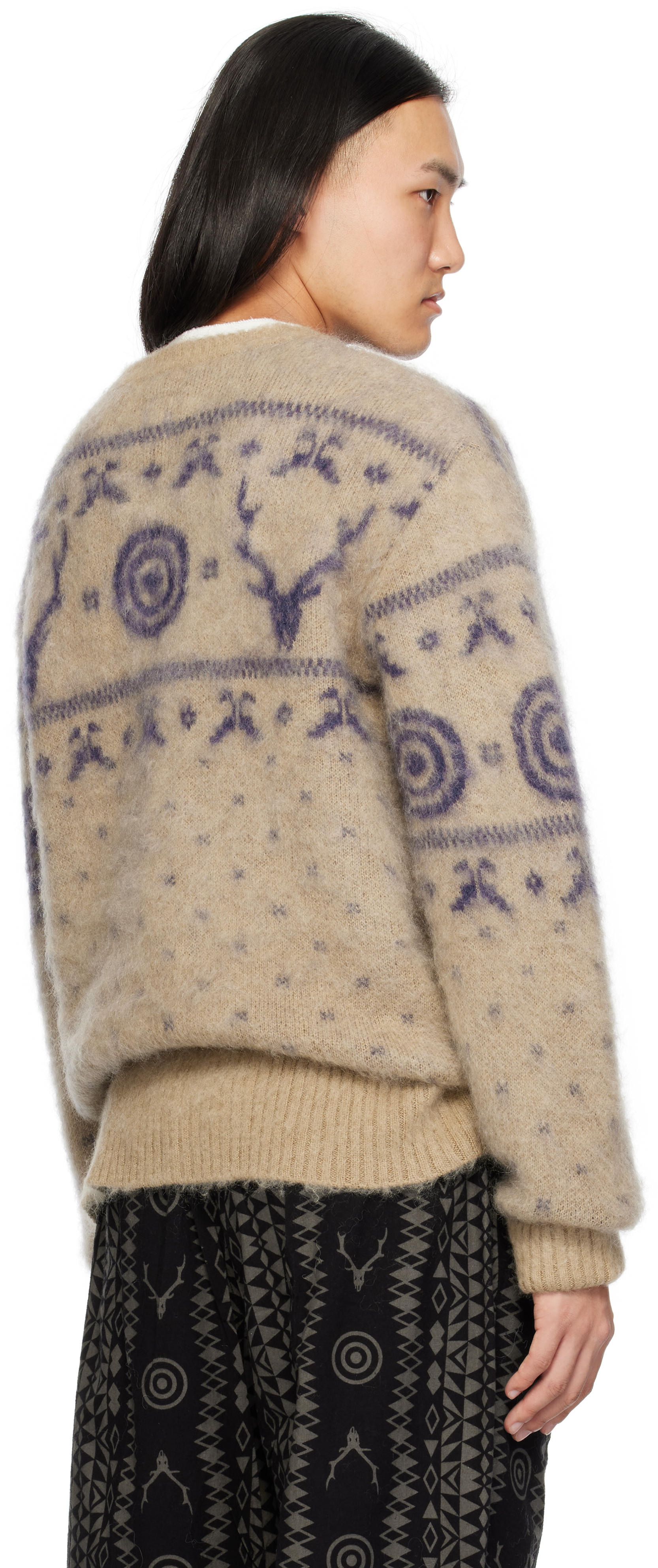 South2 West8 - Beige Mohair Cardigan