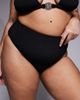 South Beach Curve South Beach Curve crinkle high waisted bikini bottoms in black - 1