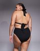 South Beach Curve South Beach Curve crinkle high waisted bikini bottoms in black - 3
