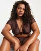 South Beach Curve South Beach Curve Exclusive knot front bikini top in brown - 4