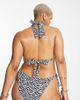 South Beach Curve South Beach Curve Exclusive triangle halter bikini top in zebra print-Multi - 2