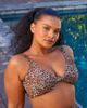 South Beach Curve South Beach Curve ft Leslie Sidora Exclusive mix & match triangle knot bikini top in animal print-Multi - 1