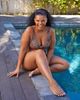 South Beach Curve South Beach Curve ft Leslie Sidora Exclusive mix & match triangle knot bikini top in animal print-Multi - 3