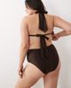 South Beach Curve South Beach Curve halterneck bikini top in mocha brown - 4