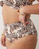 South Beach Curve South Beach Curve high waisted bikini bottom in leopard print-Brown - 3