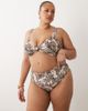 South Beach Curve South Beach Curve high waisted bikini bottom in leopard print-Brown - 4