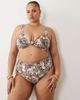 South Beach Curve South Beach Curve knot front bikini top in leopard print-Brown - 2